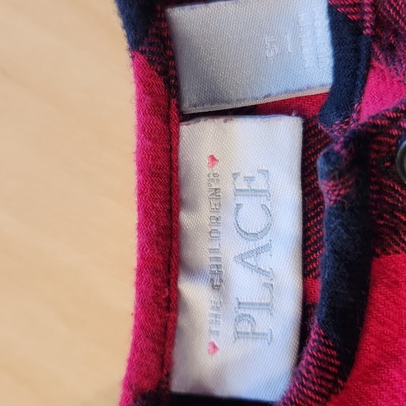 The Childrens Place- Plaid Red and Black Kids Dress. Size 5T - Picture 3 of 4